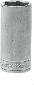 Фото 1/2 M380622-C, 3/8 in Drive 22mm Deep Socket, 6 point, 45.5 mm Overall Length