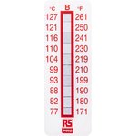 Non-Reversible Temperature Sensitive Label, 77°C to 127°C, 10 Levels