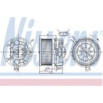 87043, Вентилятор отопителя салона RENAULT GRAND SCENIC 06-08, MEGANE II 02-,