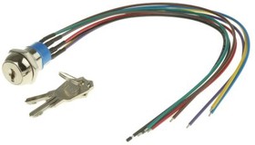 JD9J126W, Key switch,DP,maint, 19mm,key-trapping