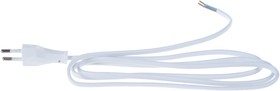 Фото 1/6 S-LRB, Белый сетевой кабель с плоской вилкой,без земли, 1.5м 9348