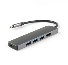 USB-концентратор IQFuture IQ-C5 Type-C USB Hub 5 в 1 черный