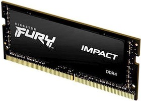 Фото 1/10 Модуль памяти Kingston FURY Impact Gaming Memory KF426S15IB/8 8GB DDR4 2666 SoDimm Non-ECC, CL15, 1.2V, 1Gx8, RTL {25} (318593)