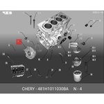 481H1011030BA, Насос масляный 481H-1011030BA [ORG]