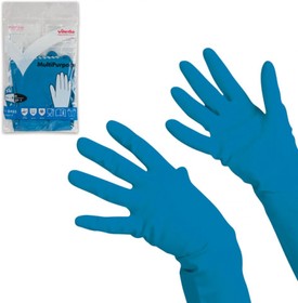 Фото 1/2 Хозяйственные многоцелевые перчатки с х/б напылением, прочные размер M, 100753 10270