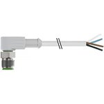 Right Angle Male 3 way M12 to Unterminated Sensor Actuator Cable, 2m