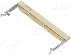 390113-1, Conn SO DIMM Socket SKT 144 POS 0.8mm Solder RA SMD Tray