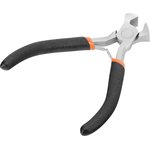 17828, Кусачки торцевые Mini, 105 мм, никелированные, авторазжим