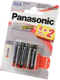 Panasonic Everyday Power LR03EPS/6BP 4+2F LR03 4+2шт BL6, Элемент питания