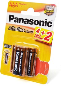 Panasonic Alkaline Power LR03APB/6BP 4+2F LR03 4+2шт BL6, Элемент питания