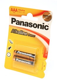 Фото 1/2 Panasonic Alkaline Power LR03APB/2BP LR03 BL2, Элемент питания