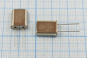 Резонатор кварцевый 1.8432МГц в корпусе HC49U, без нагрузки; 1843,2 \HC49U\S\ 20\ /-40~85C\U[FT]\1Г (FT1.8432S)