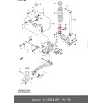 46122-65J00, Сайлентблок рычага подвески | зад лев |