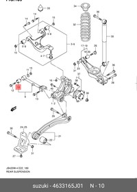 Сайлентблок передний SUZUKI 46331-65J01