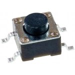 4-1437565-1, Switch Tactile OFF (ON) SPST Round Button Gull Wing 0.05A 24VDC ...
