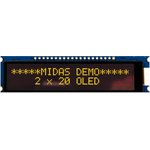 MDOB22005B1V-EYM, Буквенно-цифровой ЖК-дисплей, 20 x 2, Желтый на Черном, 3.3В, Multi