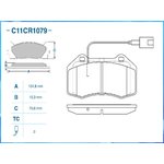 C11CR1079, Колодки тормозные передние (Low Metallic)