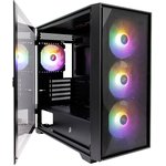 1STPLAYER DK D6 Black / mATX / 4x120mm LED fans / D6-BK-4F1