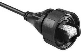 PX0836/2M00, Patch Cable, RJ45 Plug - Bare End, CAT5e, Shielded, 2m, Black