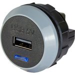 PVPRO-S, USB гнездо зарядного устройства, 5В DC, PVPro Series, 2.1 А, 1 Порт ...