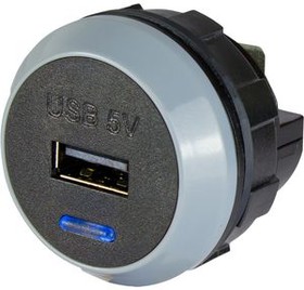 PVPRO-S, USB гнездо зарядного устройства, 5В DC, PVPro Series, 2.1 А, 1 Порт, USB Типа A