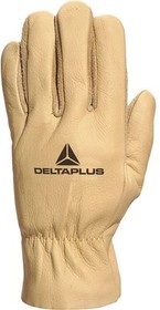 FIB4909, Water-Repellent Leather Gloves Size 9/ Large Beige