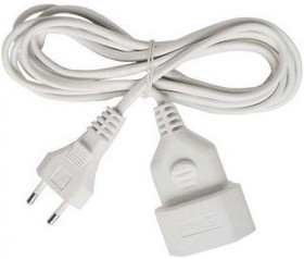 1161670, Extension Cable IP20 PVC Euro Type C (CEE 7/16) Plug - DE Type F (CEE 7/3) Socket 5m White