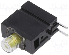 1808.7035, LED; in housing; yellow; 3.9mm; No.of diodes: 1; 20mA; 60°; 10?20mcd