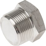 Stainless Steel Pipe Fitting, Straight Hexagon Hexagon Plug, Male R 1-1/4in