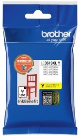 Фото 1/10 LC3619XLY, Чернильный картридж повышенной емкости Brother LC3619XL Y для MFC-J3530, MFC-J3930 желтый (1500 стр)