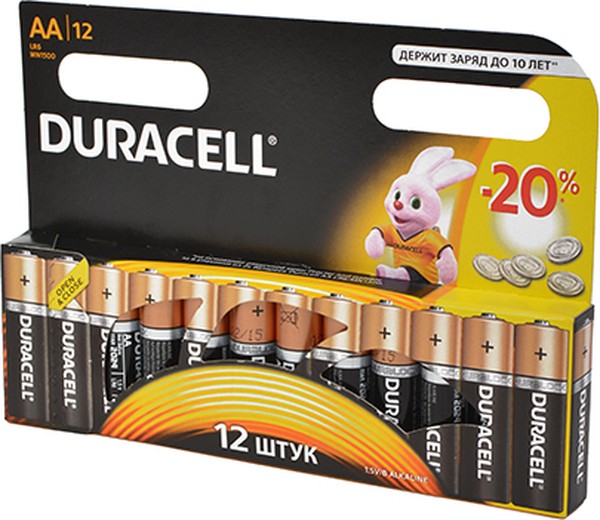 Батарейки аа duracell 12