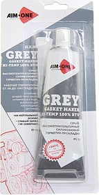 GM-GY0085, Герметик прокладка серый термостойкий 85г (от -60С до +343С) AIM-ONE