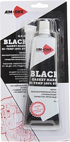 Герметик прокладка черный термостойкий 85г (от -60С до +315С) AIM-ONE