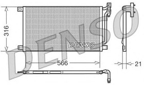 DCN05003, Радиатор кондиционера BMW 3 98-, X3 04-,