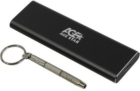 Фото 1/2 AgeStar 31UBNV1C (GRAY) USB 3.1 Type-C Внешний корпус M.2 NVME (M-key) AgeStar 31UBNV1C (GRAY), алюминий, черный [17310]