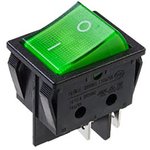 RS606B-201A012CG1B, R595BGNBT2-G GREEN LED переключатель клавишный 2хON-OFF с ...