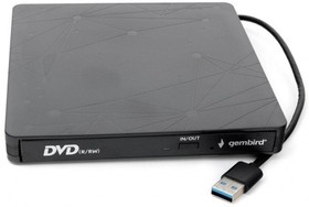 Фото 1/10 USB 3.0 Gembird DVD-USB-03 пластик, черный