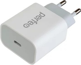 Фото 1/2 PERFEO Сетевое зарядное устройство PD, с разъемом Type-C, 20W, белый, тип 2 (I4641)
