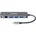 D-Link DUB-2334/A1A Док-станция с разъемом USB Type-C, 3 портами USB 3.0 ...