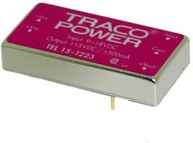 TEL 15-2412, Isolated DC/DC Converters - Through Hole Product Type: DC/DC; Package Style: 2"x1"; Output Power (W): 15; Input Voltage: 18-36