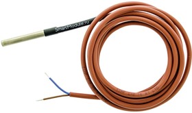 Фото 1/2 DS18B20-IP67-2 (2-wire) (гильза 49,7 х 6 мм), Герметичный датчик температуры DS18B20, IP67, двухпроводный, кабель 2 м