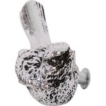 Мебельная ручка фурнитура Птичка Терра правая серебристого цвета 90047/серебро
