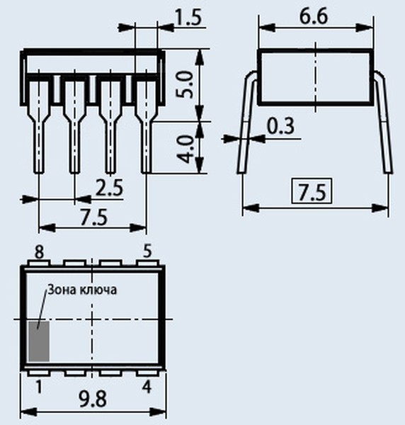 Схема микрофонного предусилителя с микшером (КР140УД608)