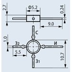 КП327Б, Транзистор, N-канальный с двумя изолированными затворами [КТ-29]