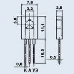 КУ112А, Тиристор транзисторный незапираемый 0.32А 30В