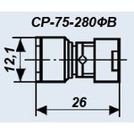 СР75-280ФВ, разъем высокочастотный, розетка на кабель (86-90 г)