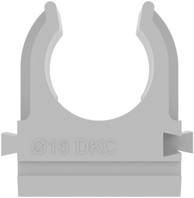 Фото 1/10 Держатель для труб (клипса) d16мм с защелкой DKC 51016