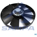 021.369, Вентилятор MAN TGA,TGS,TGX охлаждения радиатора с муфтой (9 лопастей ...