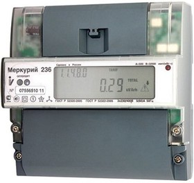 Счетчик Меркурий 236 ART-01 PQRS 5-60A/400В (мнтар.) ЖКИ (DIN)