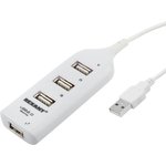 18-4105-1, Разветвитель USB 2.0 на 4 порта белый
